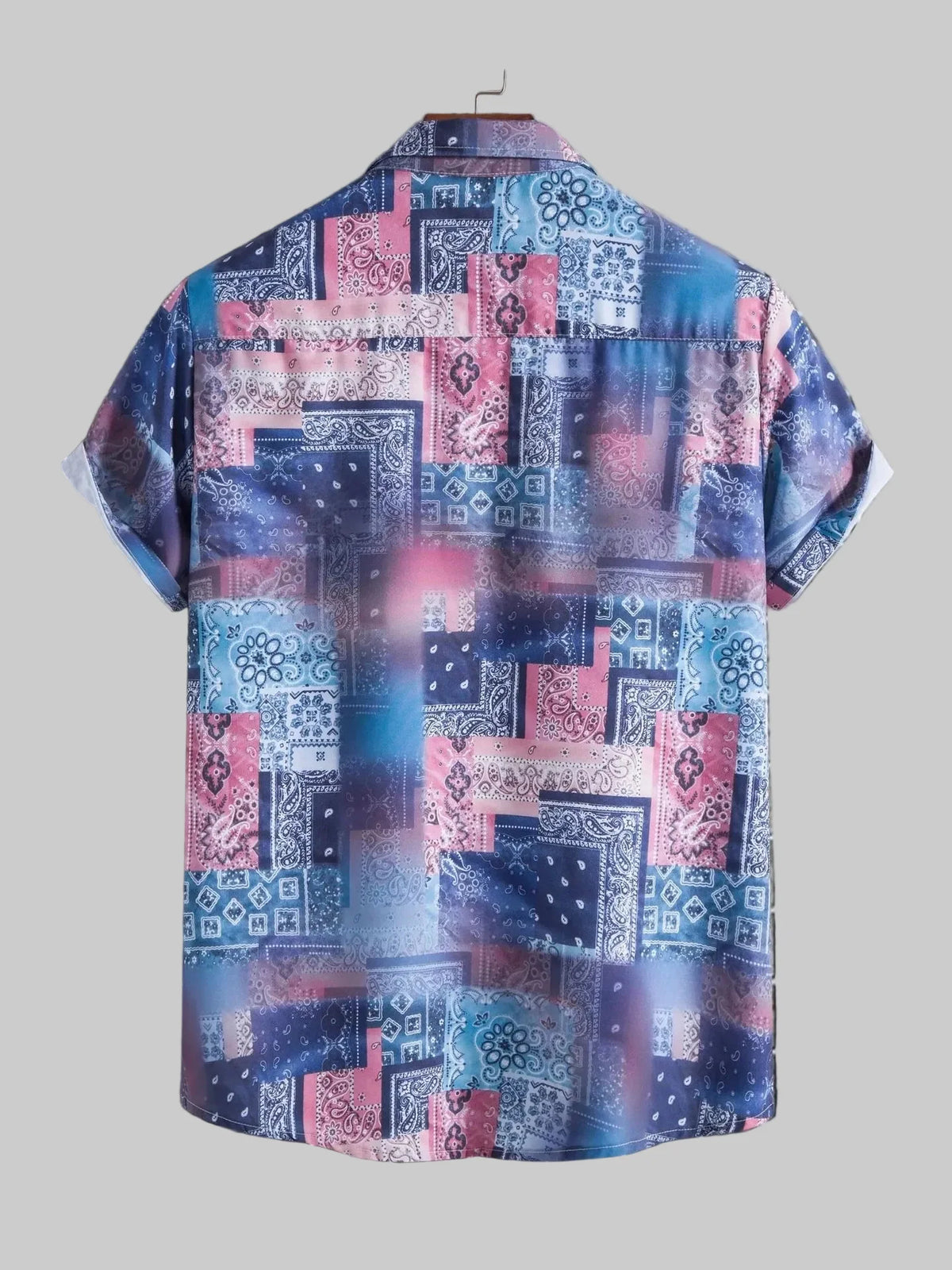Men's Plus Size Printed Short Sleeve Casual Shirt