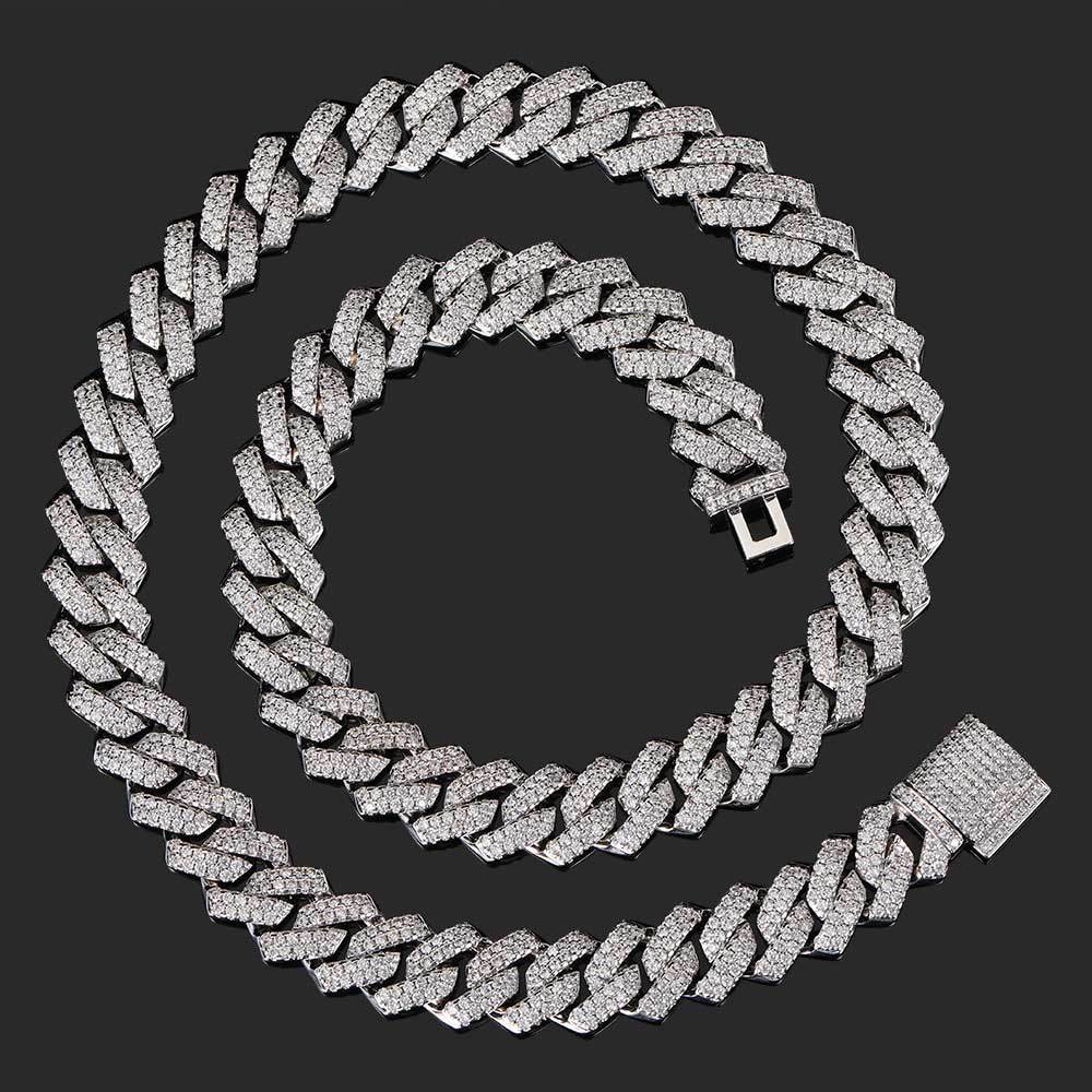 Diamond-Cut Cuban Chain Necklace in Gold or White Gold – Bold Hip Hop Jewelry