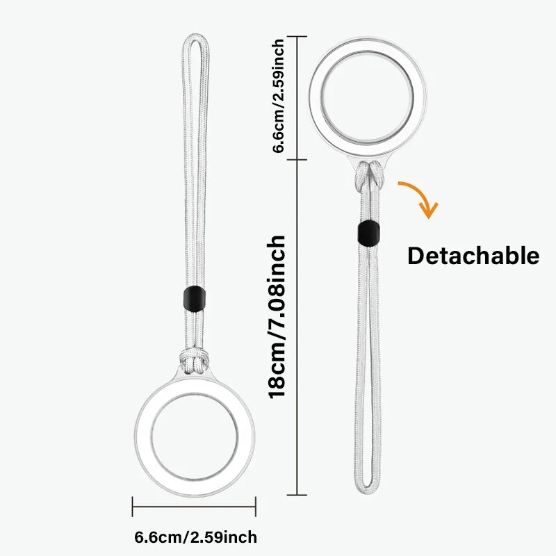 2025 New Universal Mobile Phone Magnetic Ring Lanyard Detachable Phone Charm Magnet Ring Wirst Adjustable Bag Strap for iPhone